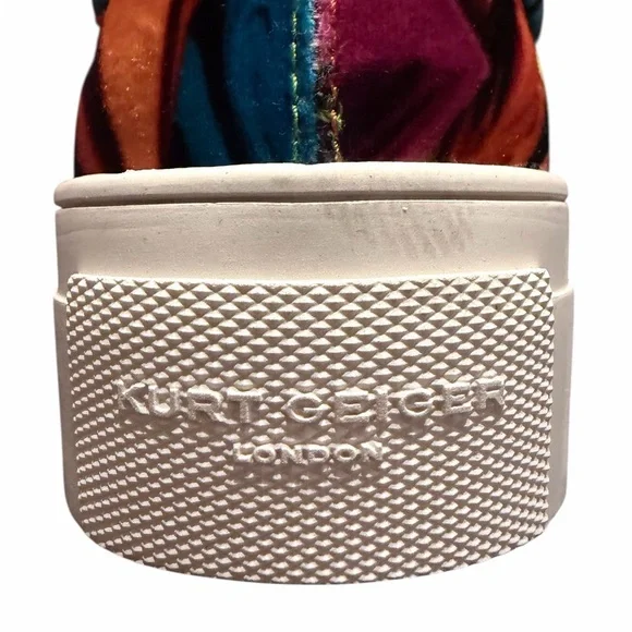 Kurt Geiger Lana Heart Platform Velvet Sneaker with Jewel Heart Accent - Picture 9 of 9